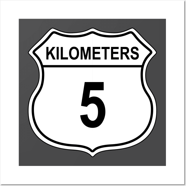 5k US Highway Sign Wall Art by IORS